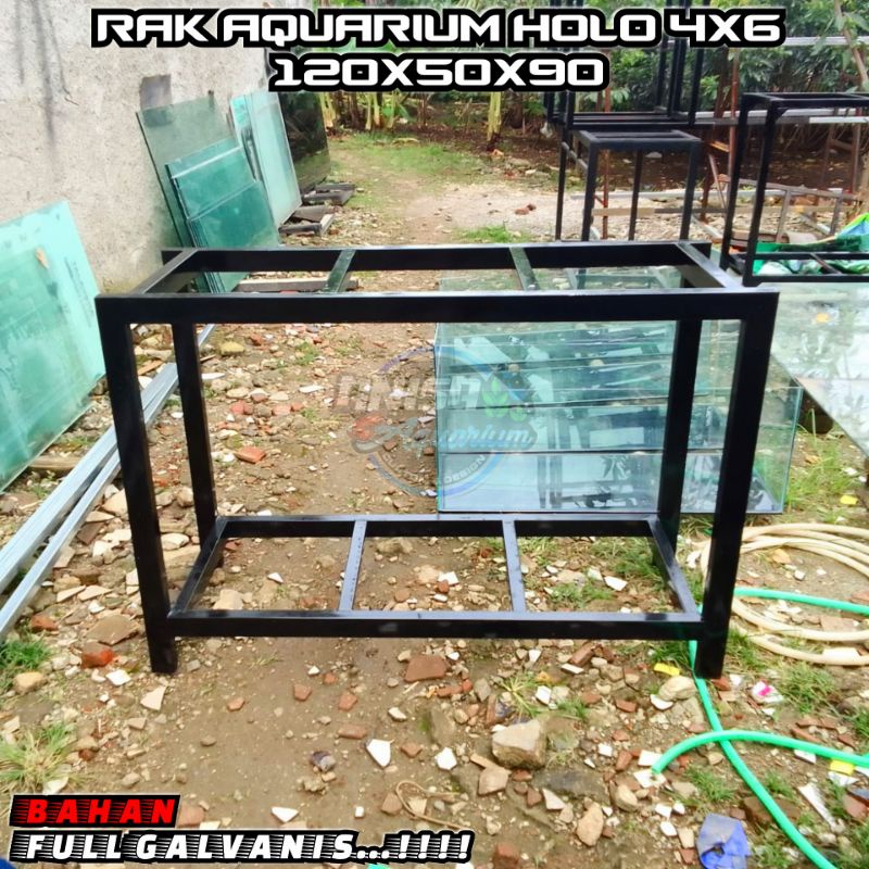 RAK AQUARIUM 120X50 BAHAN HOLO 4X6