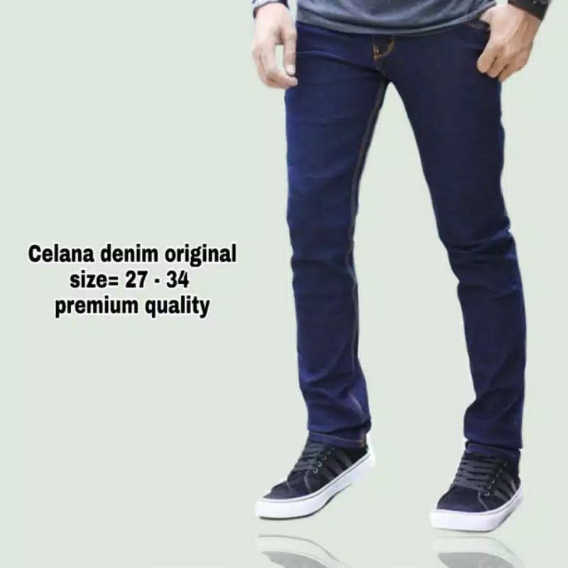 COD Celana Denim Pria Skiny SlimFit Harga Promo