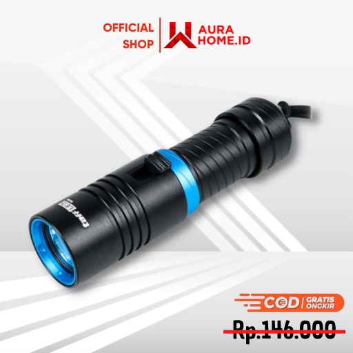 Senter LED Diving Flashlight Waterproof L2 3800 Lumens / Senter LED Scuba Dive Renang Berenang menye