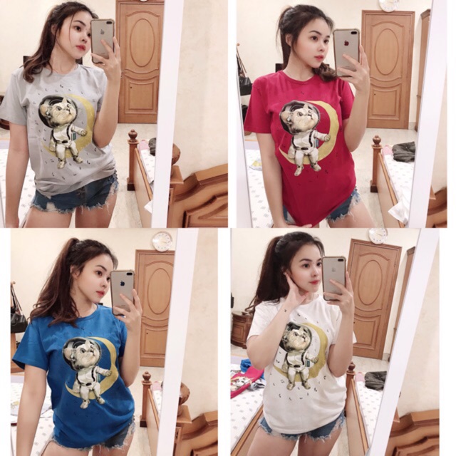 Kaos Katun Wanita Lucu / Atasan Baju Wanita - MOON CAT ...