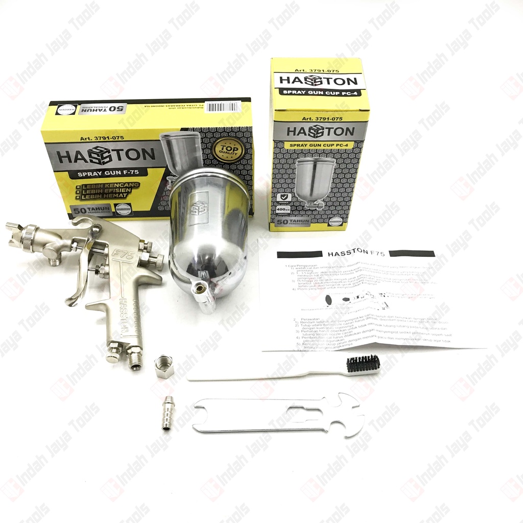 HASSTON 3791-075 Spray Gun F75 G Tabung Atas - Semprot Cat Air F 75