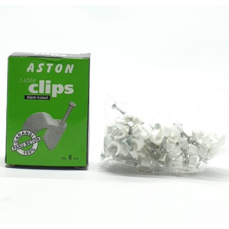 Aston 6mm Klem Kabel Paku Beton Garansi 100% 50 Pcs