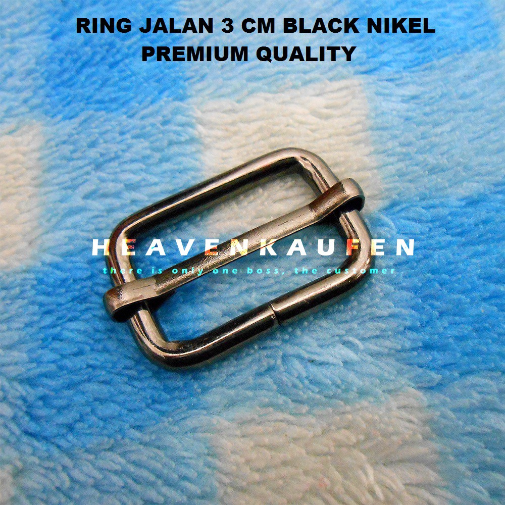 Ring Jalan Tas Black Nikel 3 cm Tebal 4,5 mm Kualitas Premium