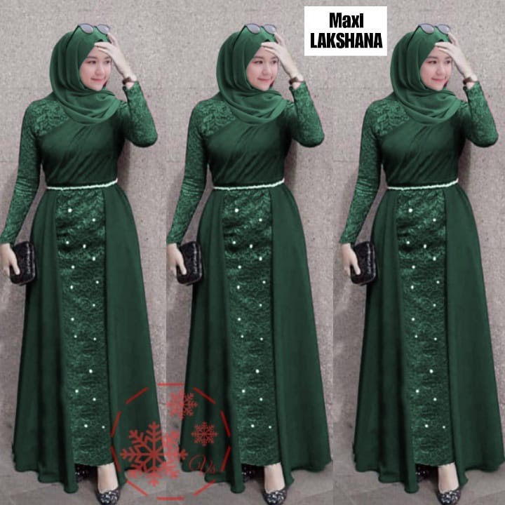 GAMIS BRUKAT MUTIARA LAKSHANA MAXI / GAMIS KONDANGAN / FASHION MUSLIM / GAMIS KEKINIAN / GAMIS MURAH