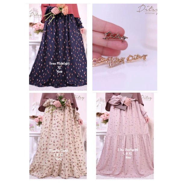 Ditsy Siesta Sand / Line Dustypink / Tree Midnight edisi April 2022