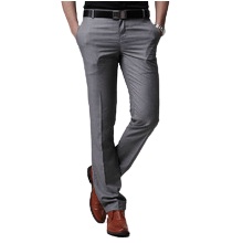 Lesta Langgeng Celana Formal Pria Panjang Slimfit Bahan Kain Drill Warna Abu - Abu 27-36 CALYA