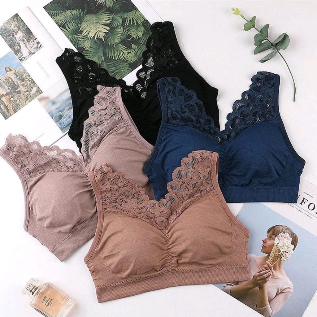 Bra Bralette Puah Up Seamless With Cup Bra Sexy Renda