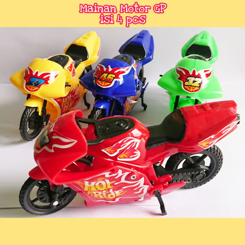 4 Pcs Mainan Motor GP/ Mainan Anak Motor Balap MotoGP Isi 4Pcs