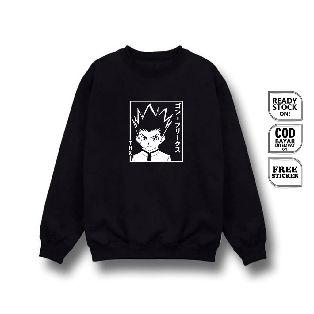 SWEATER CREWNECK GON FREECSS FURIKUSU HUNTER X HUNTER HXH ANIME MANGA JEPANG JEJEPANGAN JAPAN SIGN