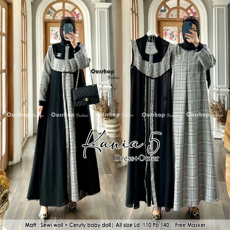 dress dan auther terpisah ld 110 panjang 140