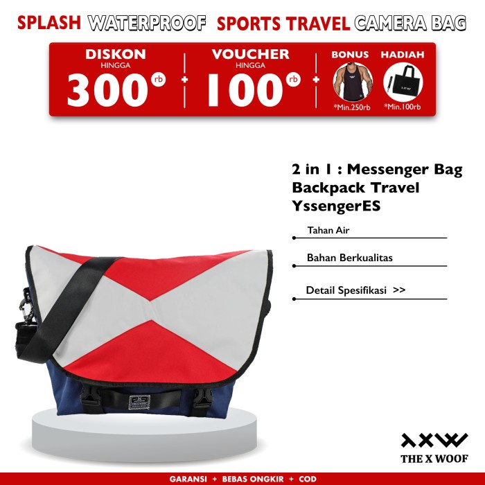 Tas Messenger Bag Water Resistant The X Woof Yssengeres Txwyres11