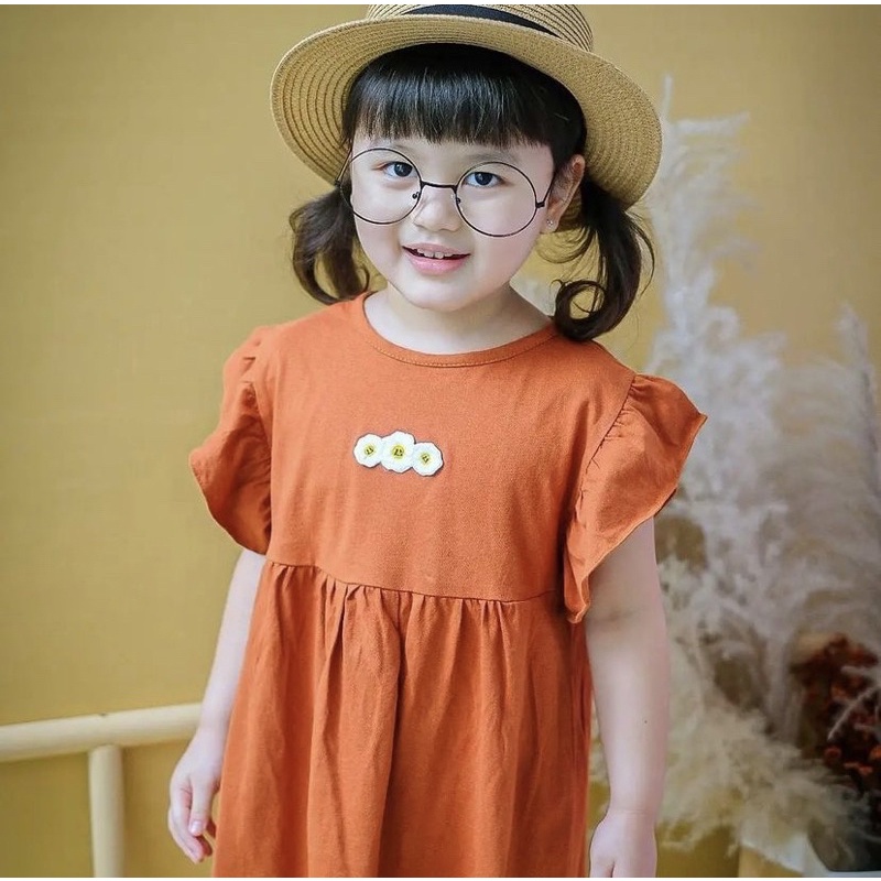 Baju Anak Dress Flower Smilee Original Super Premium Pakaian Anak  Perempuan  Kaos Terlaris Termurah