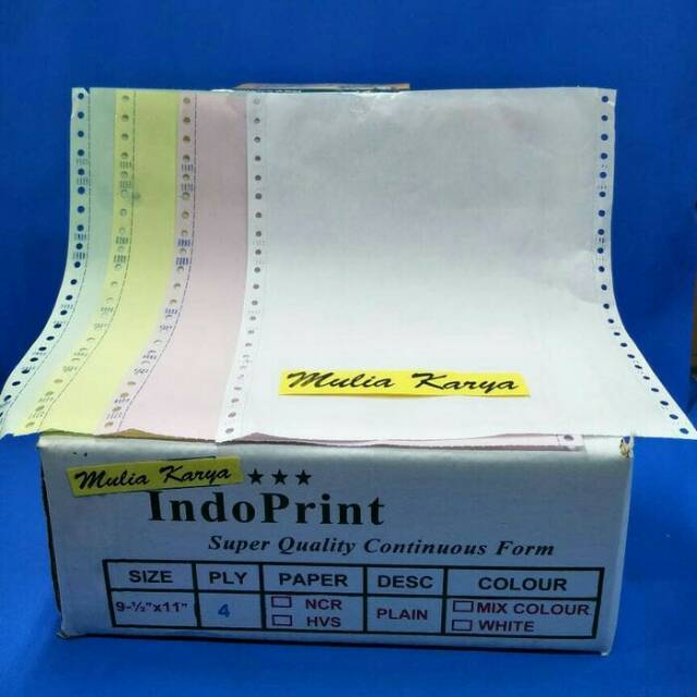 

PPOB Continous Form 4ply Indoprint Kertas Komputer 9.5 x 11
