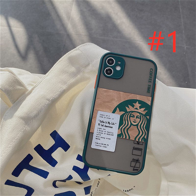 Fashion！Starbucks Hard Case iPhone 7 8 + Plus SE 2020 X XR XS Max 11 12 Mini Pro Max Skin Feel Casing