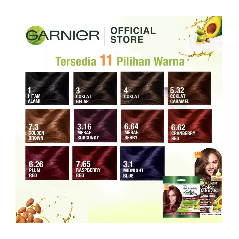 ★ BB ★ GARNIER Hair Color Naturals Ultra Color 20gr + 20mL | Pewarna Rambut SACHET