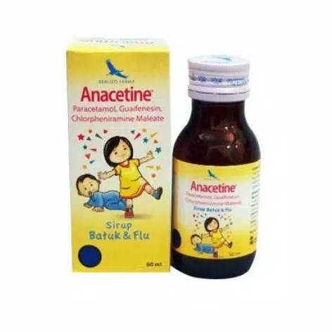 ANACETINE Syrup 60 ML - Obat Demam Pilek Flu Anak Sirup Anacetin