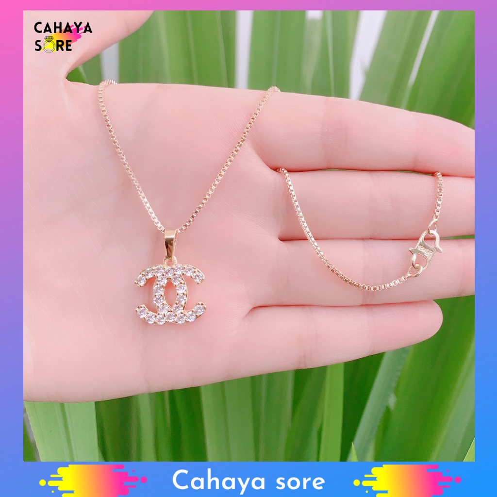 Xuping Set Gold Perhiasan Set Dewasa Model Silang Aksesoris Fashion Anti Karat XD08