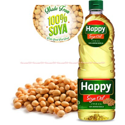 Happy Soya Oil Minyak Kedelai 2L Minyak Goreng Soya Oils Botol Keledai Alami Hepi Soya Hapy Soya