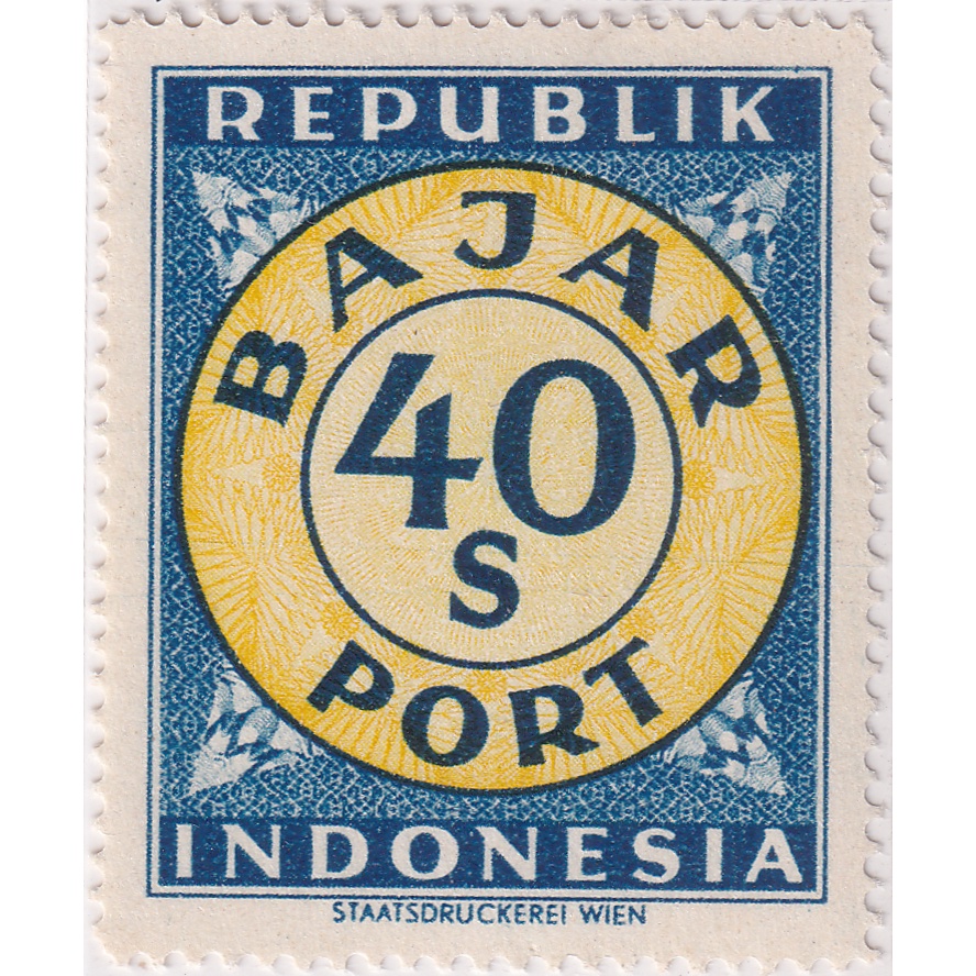

Prangko Indonesia, Republic 1948 - Postage-due Stamps - 40S