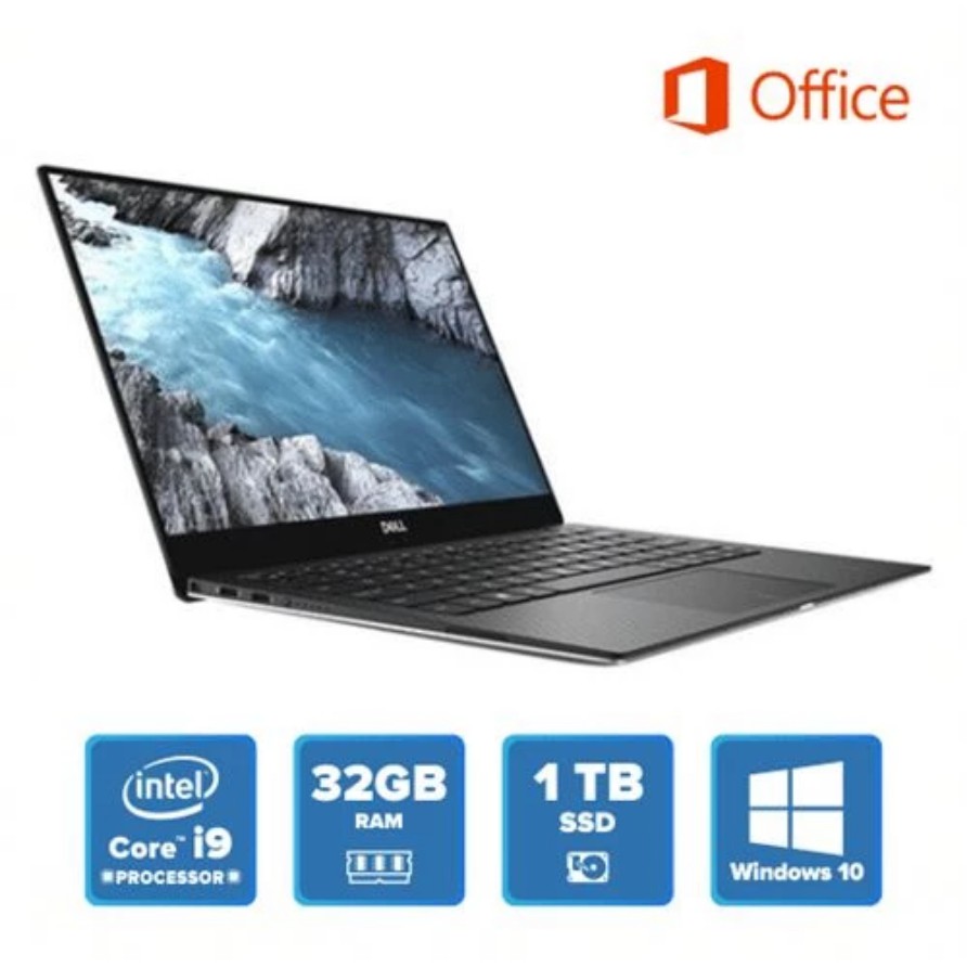 laptop 2in1 dell xps 15 9500 touch i9 10th gen ram 32 SSD 1TB new baru