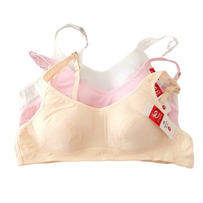 Bra / BH Remaja Elena 4003 (Tanpa Kawat, Tanpa Busa, Kait 2, Cup A)