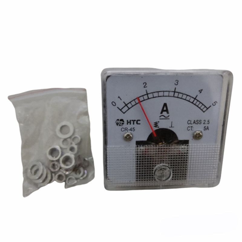 Panel Meter Pengukur Ammeter Analog AC DC 5A CR-45 WattMeter Multitester Volt Meter Amper Meter