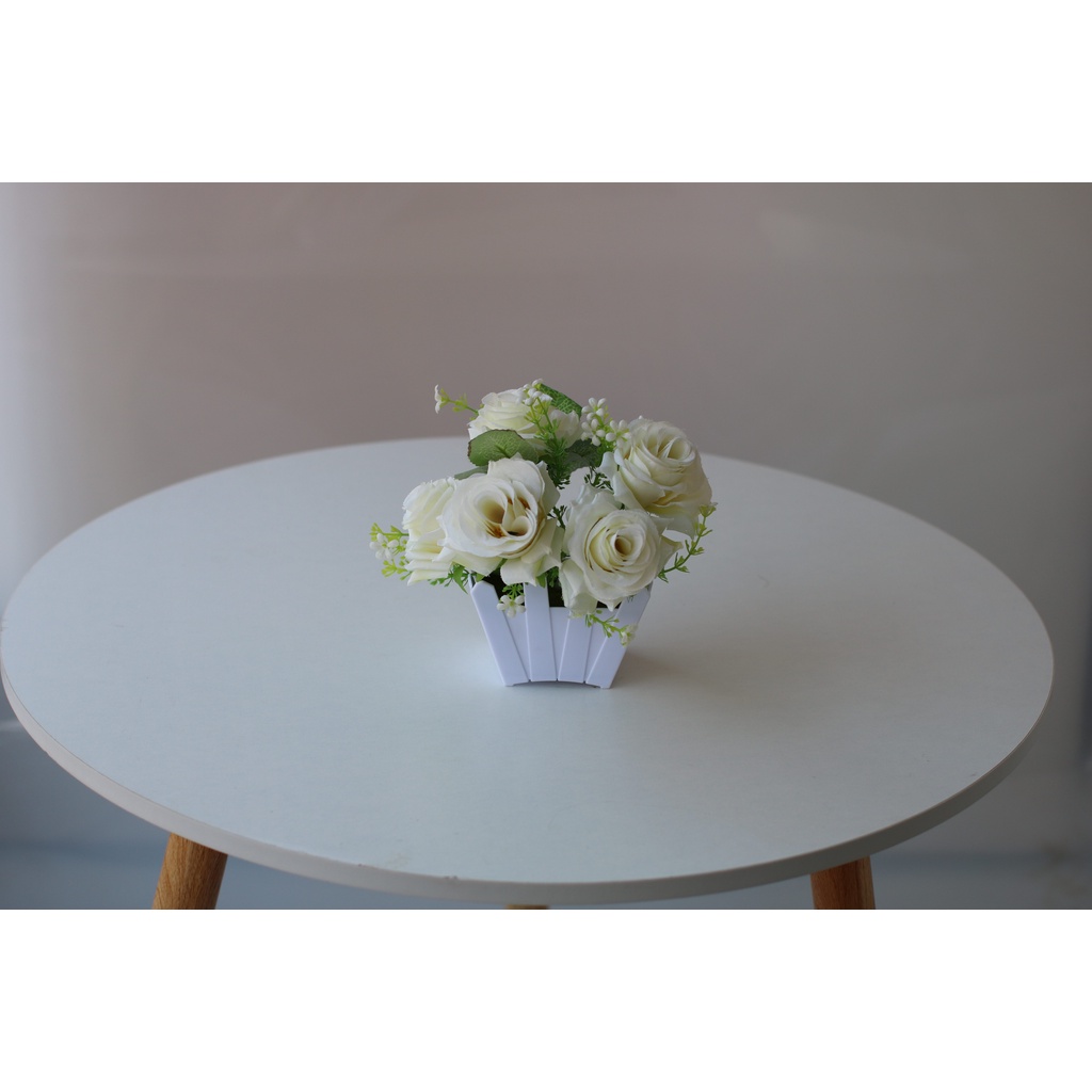 DODORY PT58 Pot Tanaman Hias Bunga Hias Plastik Ornamen Pot Bongsai Artificial Flower Decoration