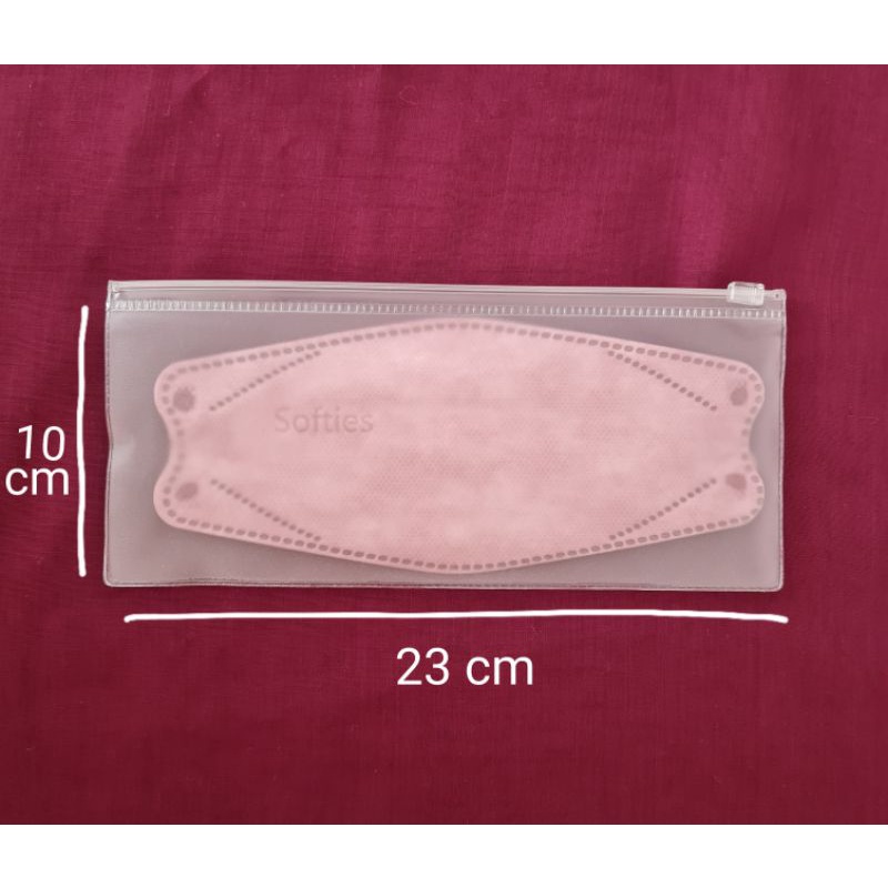 Pouch Masker KF94 / Duckbill | Tempat Penyimpanan Masker | Plastik Mika Zipper Ziplock