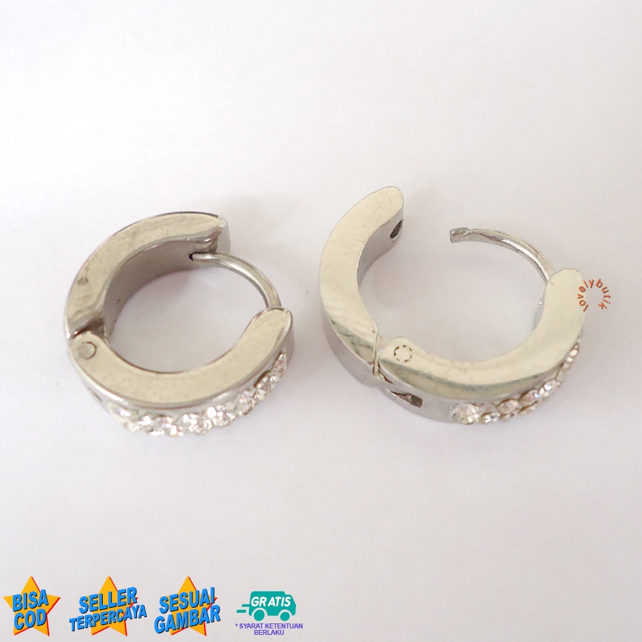 Lovelybutik Anting Wanita Asli Titanium Aksesoris Perhiasan Fashion Asli Titianium Cl4r4