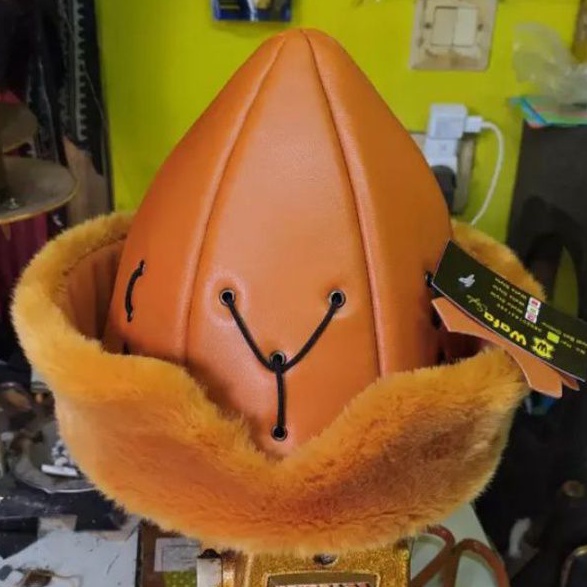 Kurulus Osman / Topi Turki Bahan Kulit / Peci Turki / Peci Ottoman / Topi Ertugul Gazi