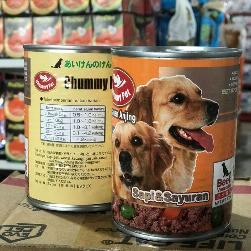 Chummy Pet Kalengan 375 gr Makanan Basah Anjing - Beef &amp; Vegetable