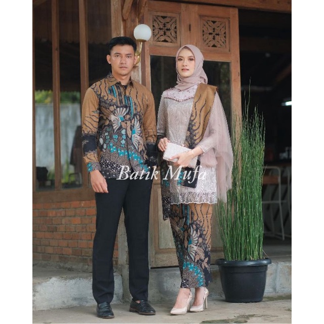 Couple VEKA Brown Kebaya Tunangan terbaru KEBAYA MODERN Kebaya wisuda kebaya batik couple