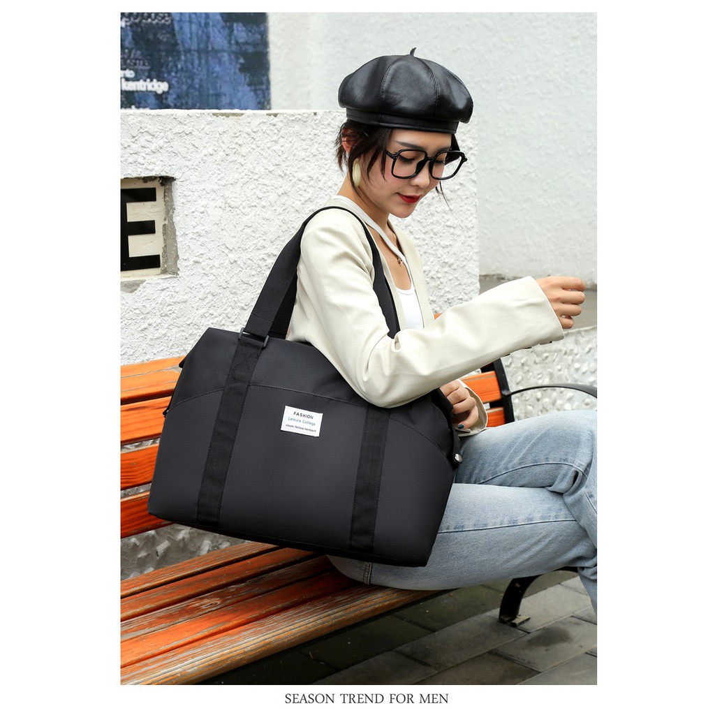 TB-09 tas bahu shoulder bag olahraga gym travel import jepang korea hitam