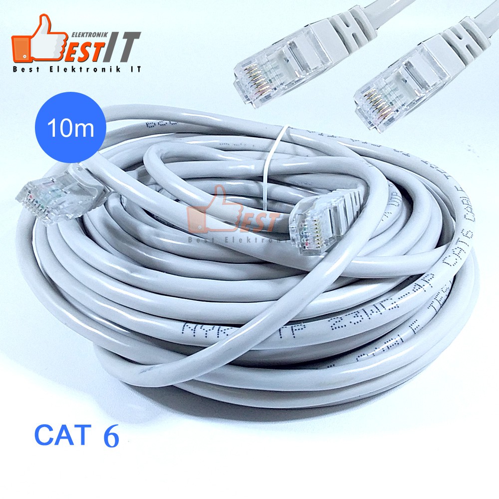 Kabel Lan UTP CAT 6e Panjang 10 Meter NYK