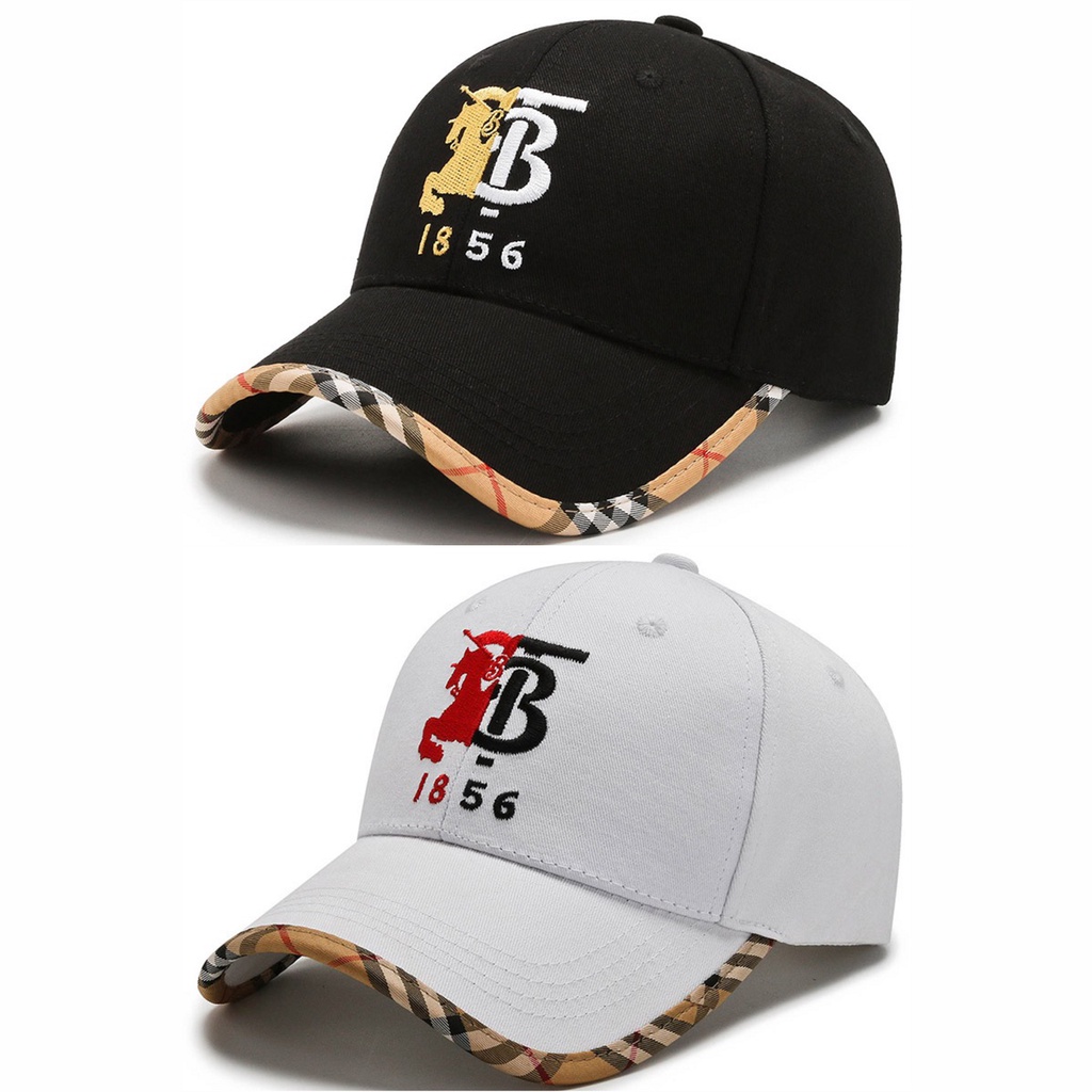 [BISA COD] TOPI BASEBALL PRIA & WANITA PREMIUM, TOPI BURBERRY TB, TOPI DISTRO HITAM & PUTIH IMPORT