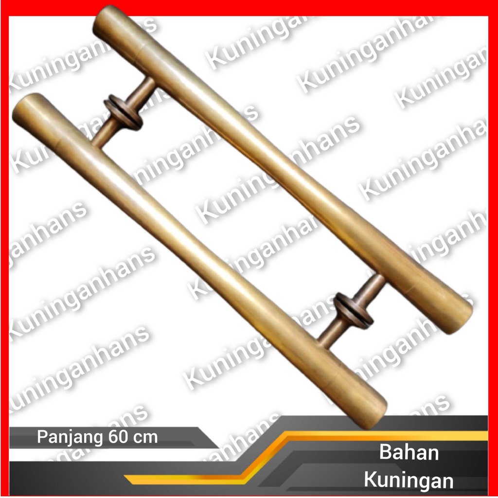 Gagang Handle Pintu Rumah Mewah Kuningan 60cm Polos