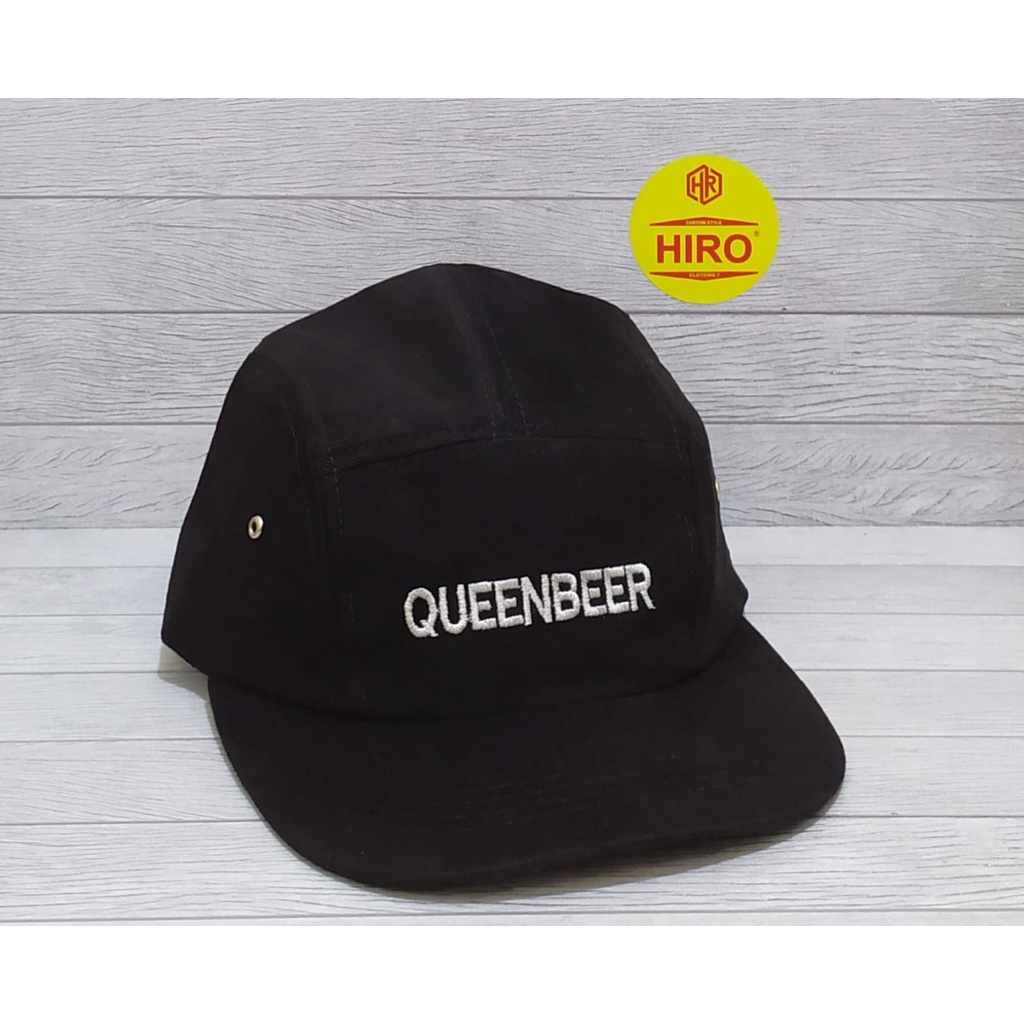 [COD]Topi Distro Pria/Topi Snapback Bordir QUEENBEER Lima Panel New Model/Topi Hip-Hop Keren