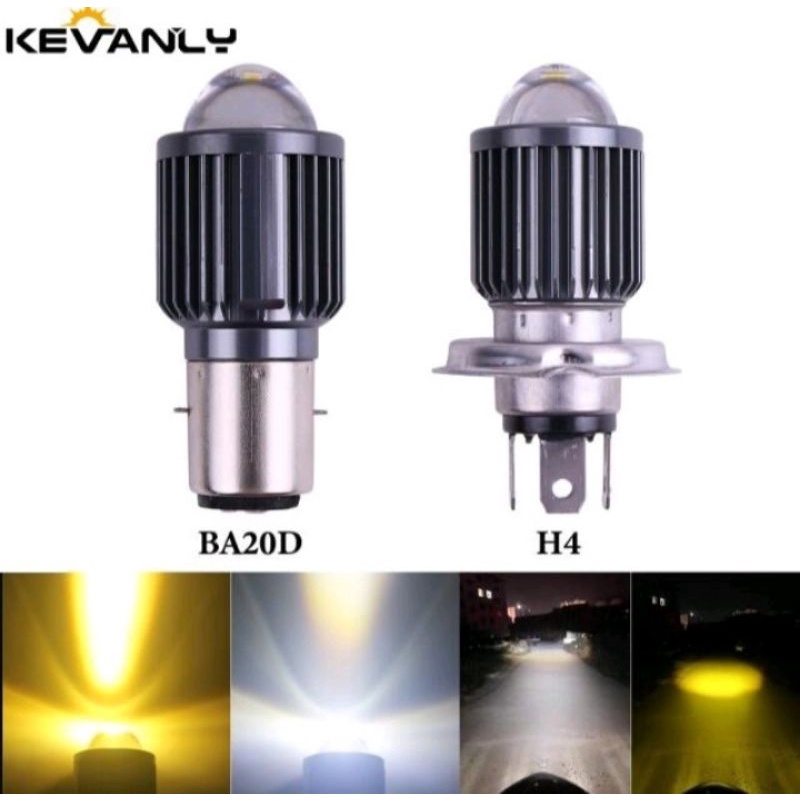 1pc Lampu Kabut Depan Csp H4 Ba20D H6 P15D dc ac 12v 24v  Led 6000k 12v Untuk Vixion/bebek/metic