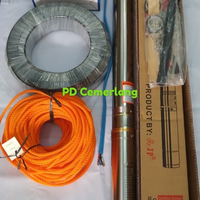 POMPA SATELIT YORK 0.5 HP KOMPLIT KABEL TAMBANG SUBMERSIBLE YORK ITALY