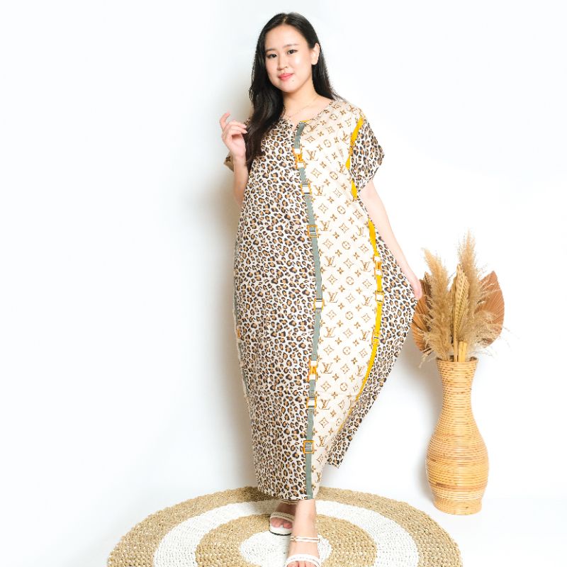 Daster busui bali habel rayon premium panjang semata kaki resleting-B40