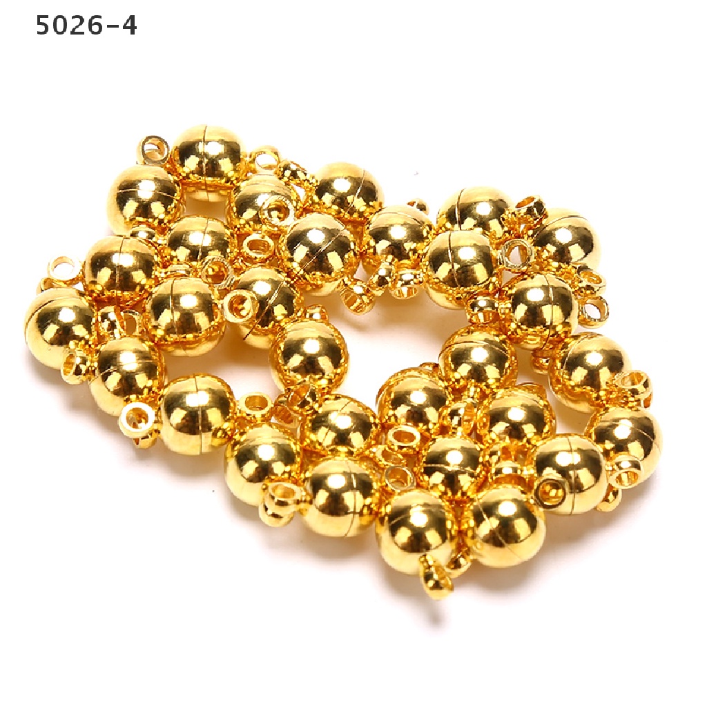 5026-4 10pcs Magnetic Lobster Clasps Buckle Hook Round Ball DIY Jewelry Making Findings 5026-4