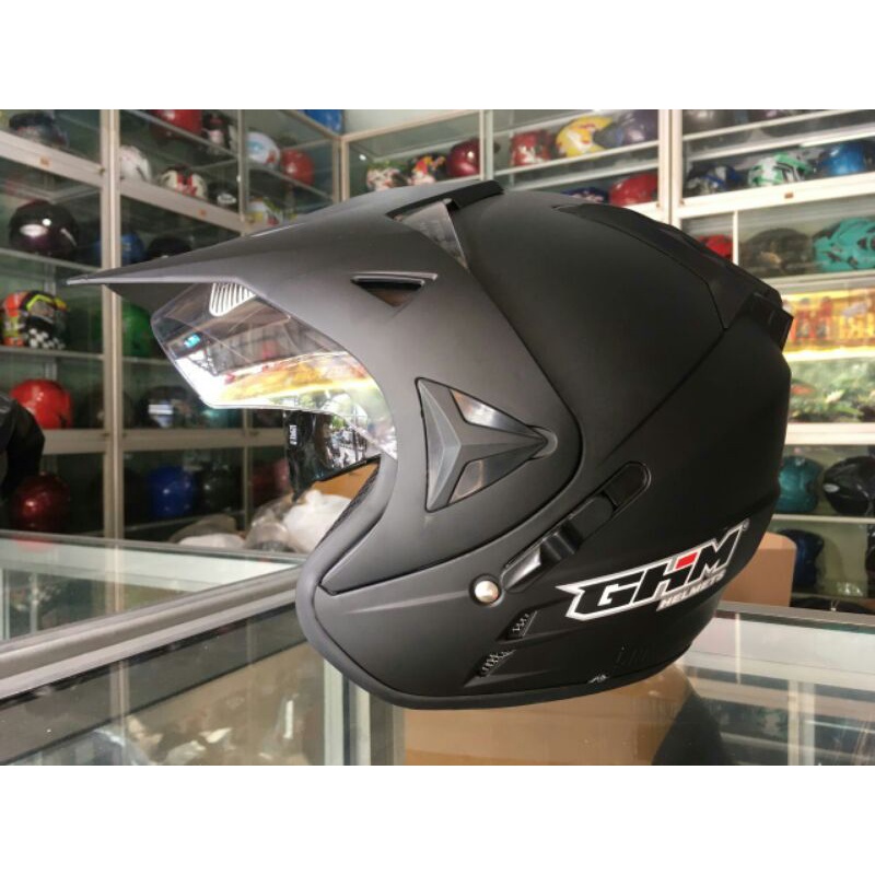 Helm semi cross double visor polos doff ARL