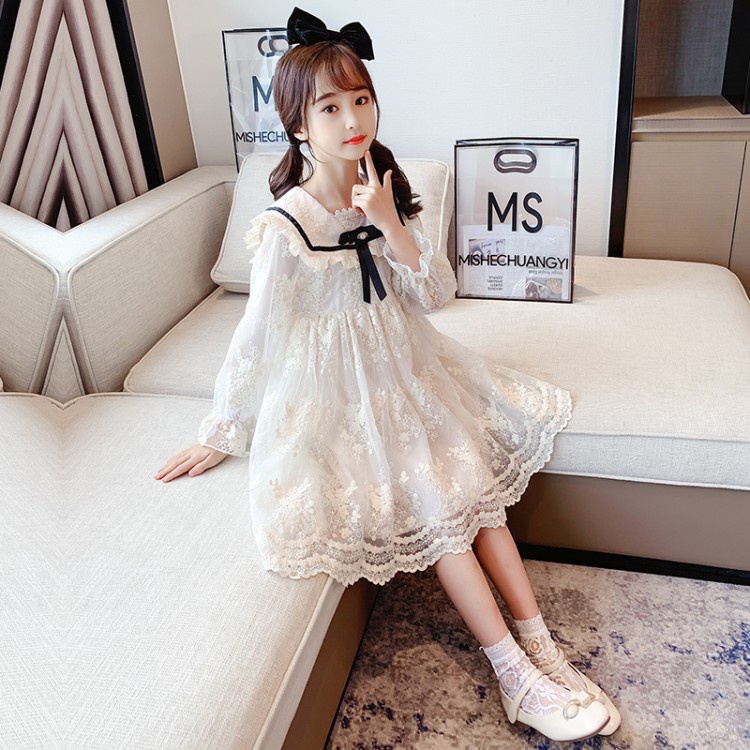 DR81-Dress Pesta Anak Perempuan Premium Lace Floral