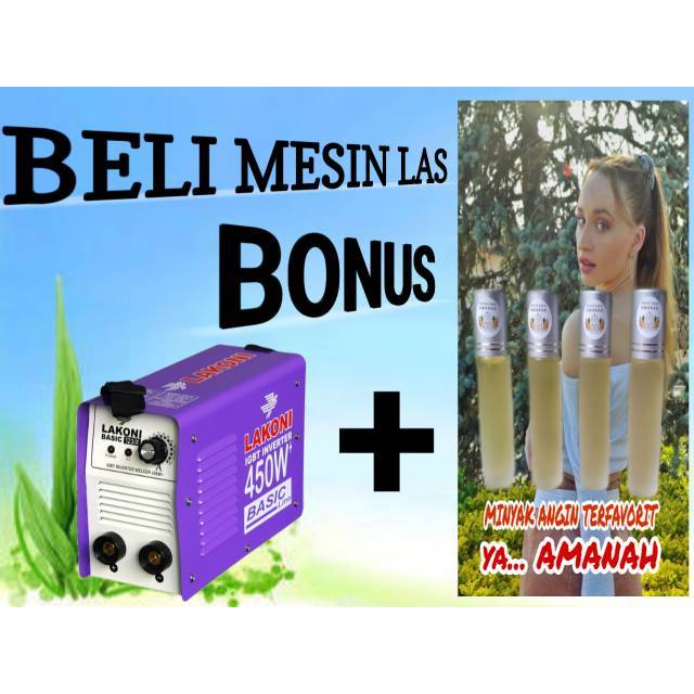 Mesin las lakoni 450watt 120A basic 123ix garansi 1th promo