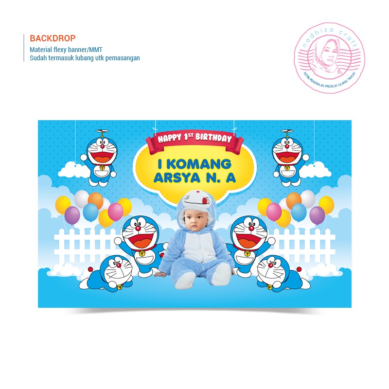 DORAEMON BACKDROP BANNER ULTAH DORAEMON