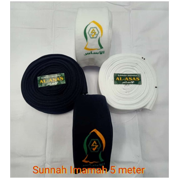 SORBAN SUNNAH IMAMAH 5 METER AL ASAS PREMIUM - Putih