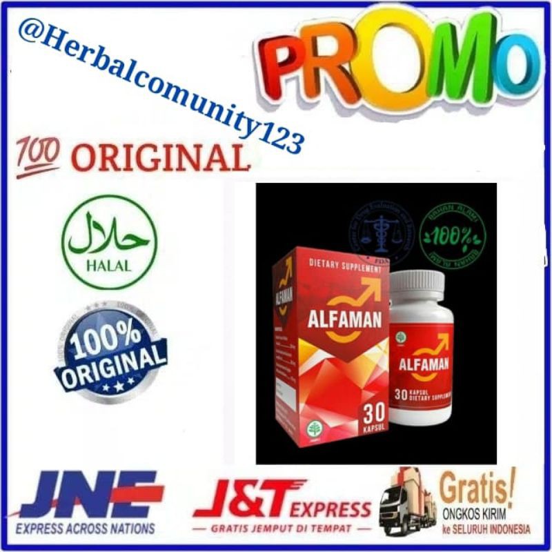 ALFAMAN ASLI UNTUK STAMINA PRIA 1 BOTOL ISI 30 KAPSUL