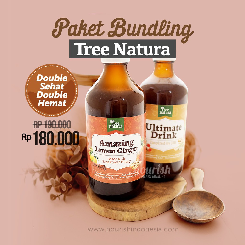 Paket Tree Natura, Amazing Lemon Ginger + Ultimate Drink JSR 320ml