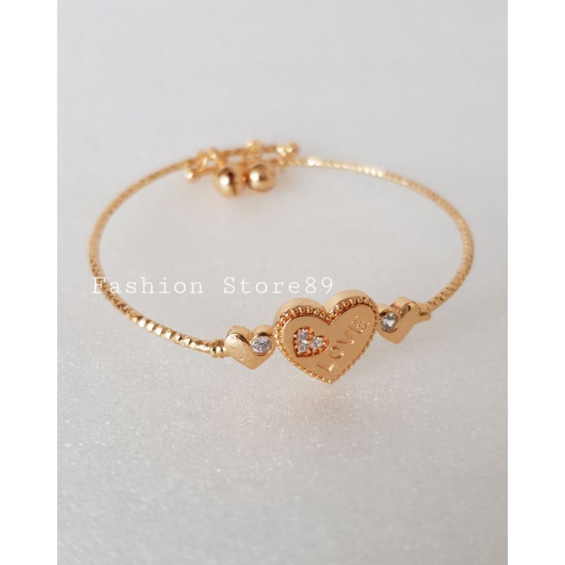 Ready import Gelang Love Bangle anak dan Dewasa cantik Elegant perhiasan xuping lapis emas 18k impor