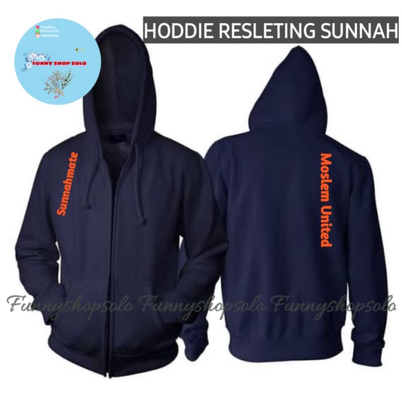 JAKET HODDIE RESLETING SUNNAHMATE / HODDIE RESLETING MUSLIM UNITED / SUNNAH ITTIBA / BACK TO SUNNAH 